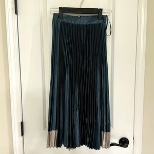 Ted Baker Blue and Silver Pleated Skirt